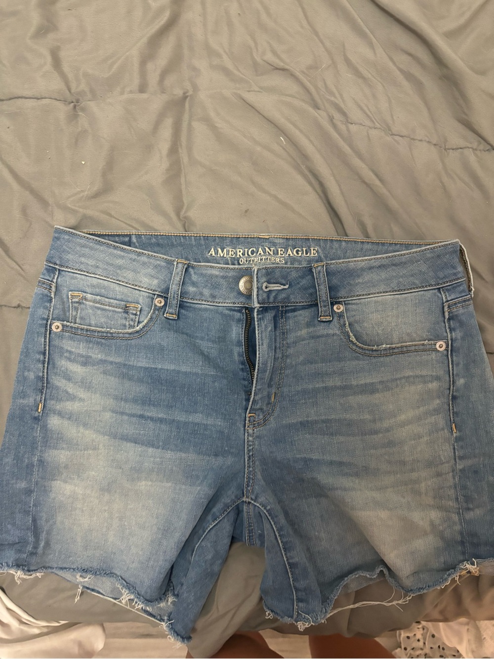 American Eagle Outfitters Light Wash Denim Cutoff Shorts